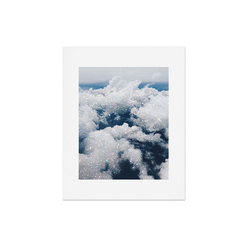 SKY | clouds | blue | glitter | freedom | nature | diamond | bling | collage | inspiration positive Art Print Gallery Image 5