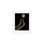 THE MOON | glitter | gold | path | full | planet | star | sky | night | glitter Art Print Gallery Image 1