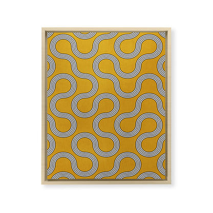 My Favorite Geometric Patterns No.31 - Mustard Yellow Framed Canvas Print Gallery Image 17