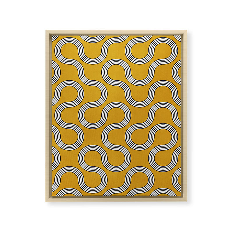 My Favorite Geometric Patterns No.31 - Mustard Yellow Framed Canvas Print Gallery Image 16