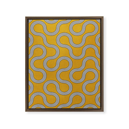 My Favorite Geometric Patterns No.31 - Mustard Yellow Framed Canvas Print Gallery Image 10